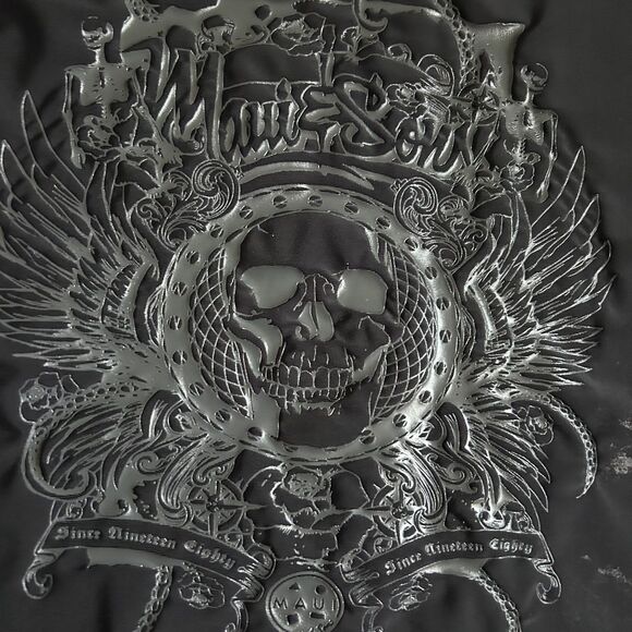 Maui & Sons Black Unique Gothic Designs Size XXL - Picture 3 of 8